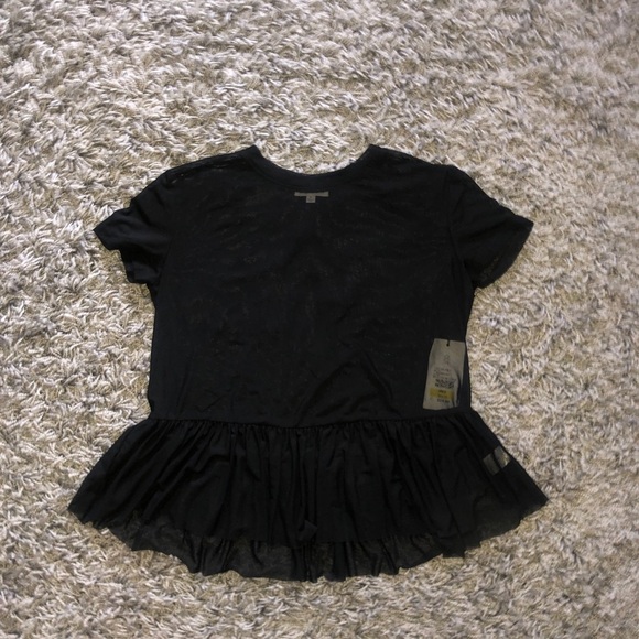 Cotton Candy Sheer Peplum Top Size M - Picture 4 of 8